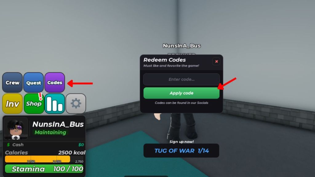 Redeem Untitled Gym Game Codes