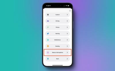 Reduce Interruptions Focus Mode