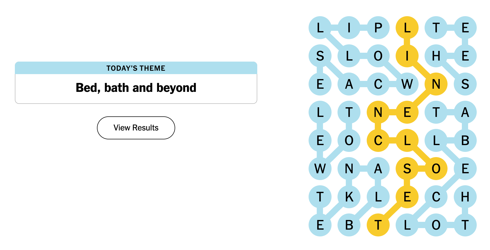 NYT Strands answers for August 6