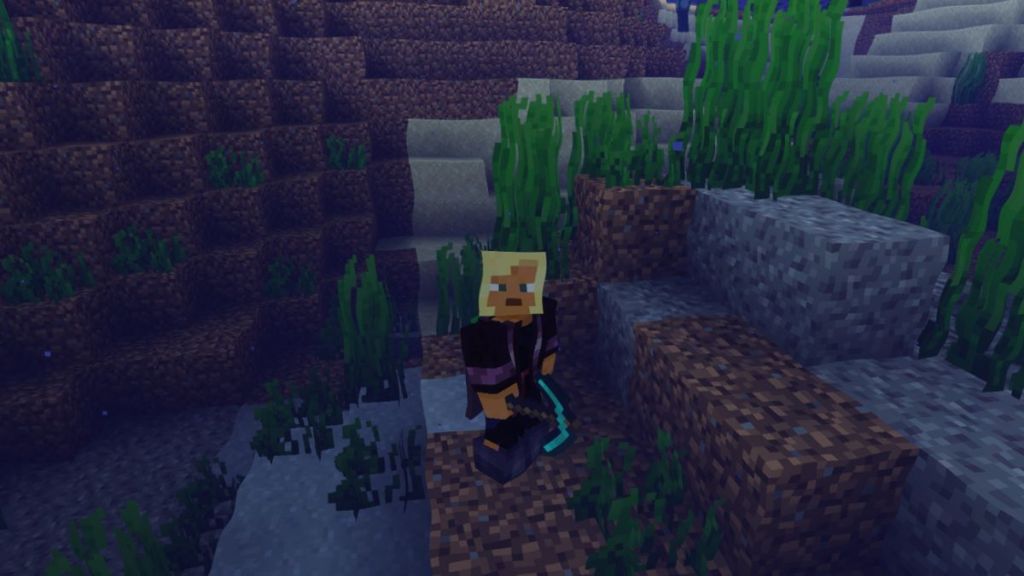 Using Depth Strider enchantment for faster mobility, helping in exploring underwater