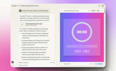 timer app created by claude artifacts