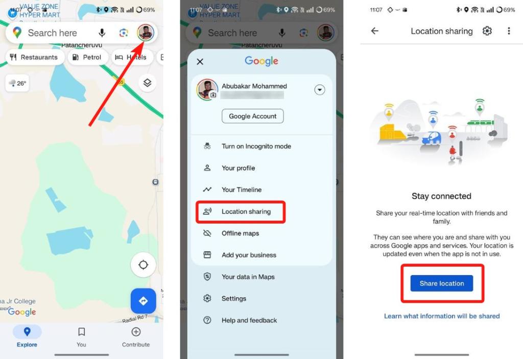 How To Share Location On Google Maps Beebom