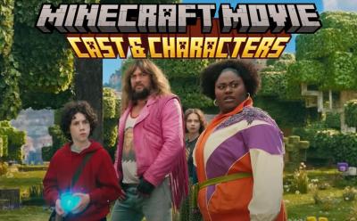 Four main characters of Minecraft Movie