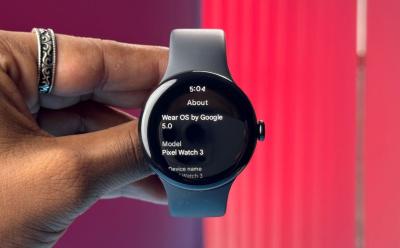 shot of the Pixel Watch 3 showing the Software version