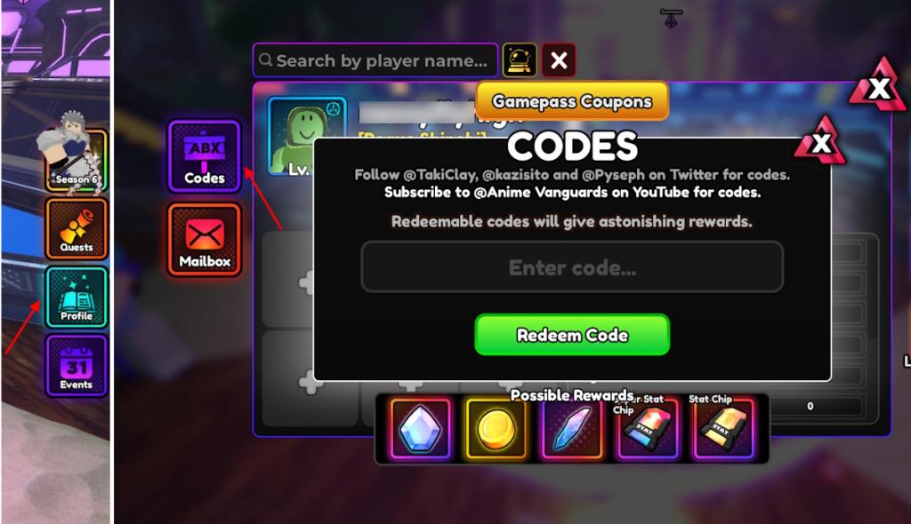 anime vanguards codes redeem