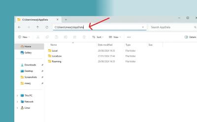 find appdata folder in windows 11 and 10