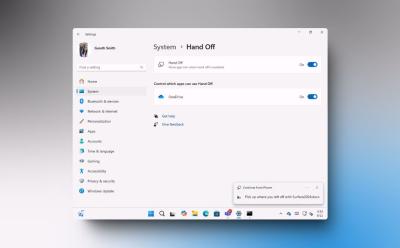 hand off toggle in windows 11