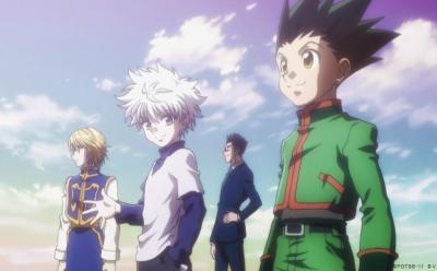 Gon, Killua, Kurapika and Leorio in Hunter x Hunter 2011 anime