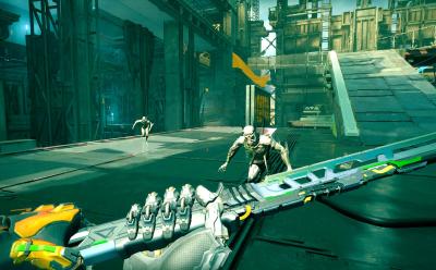 Ghostrunner 2 gameplay shot from Epic Games Store