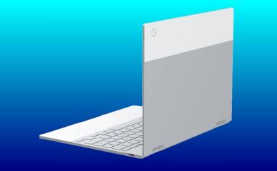 Google Pixelbook product image with blue background