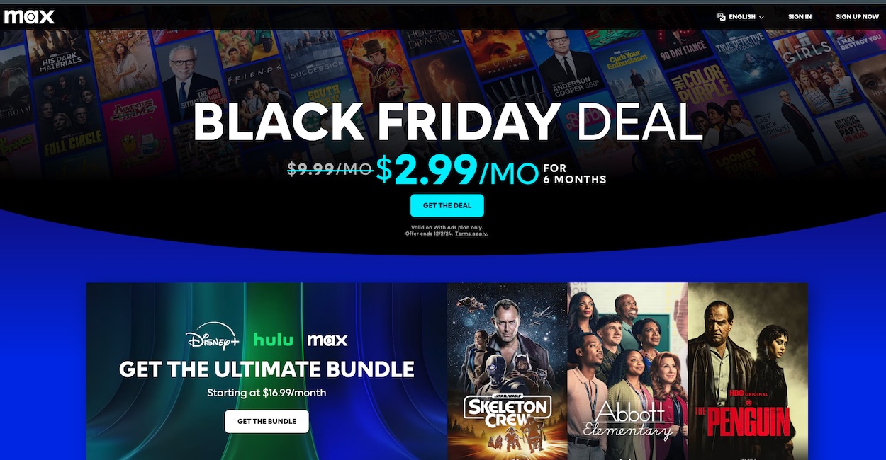 HBO Max Black Friday Deal 2024 (Get 70 Off) Beebom