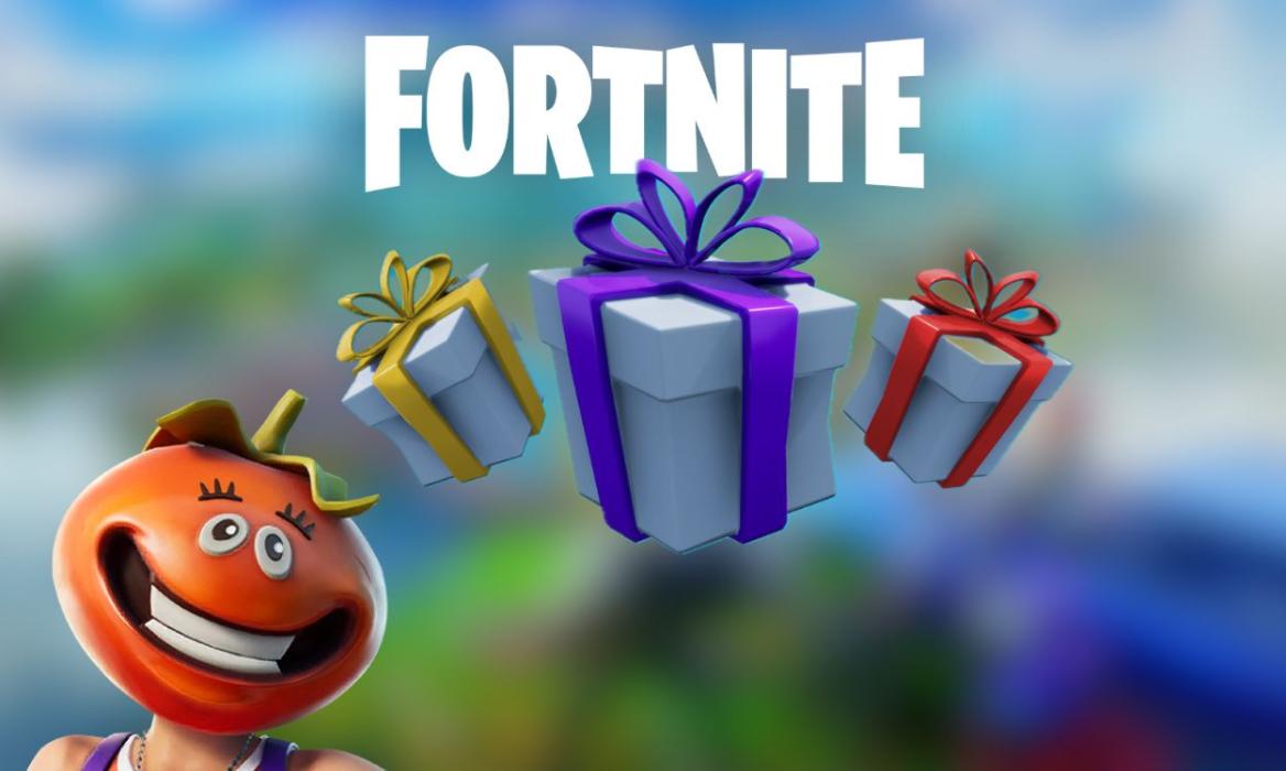 fortnite character looking at gifts