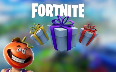 fortnite character looking at gifts