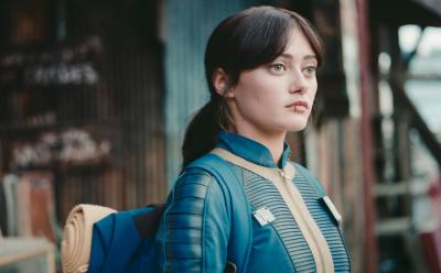 A still of Ella Purnell as Lucy in Fallout season 1.