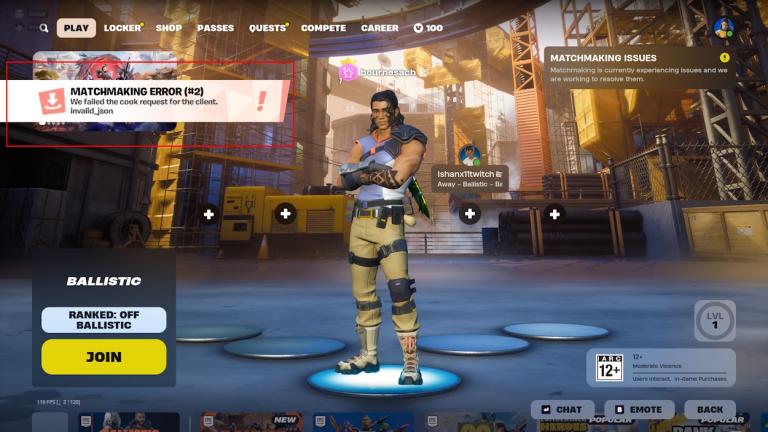 [UPDATE] Fortnite Ballistic Launches with Frustrating Matchmaking Error ...