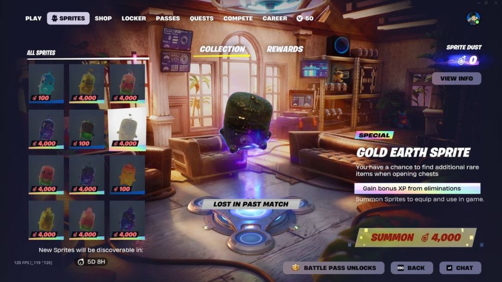 Fortnite Chapter 7 Season 3 How to Upgrade Sprites