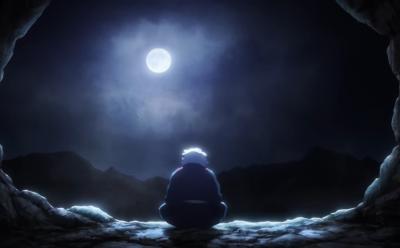 Gabimaru sitting under moonlight in Hell's Paradise Season 2 teaser.