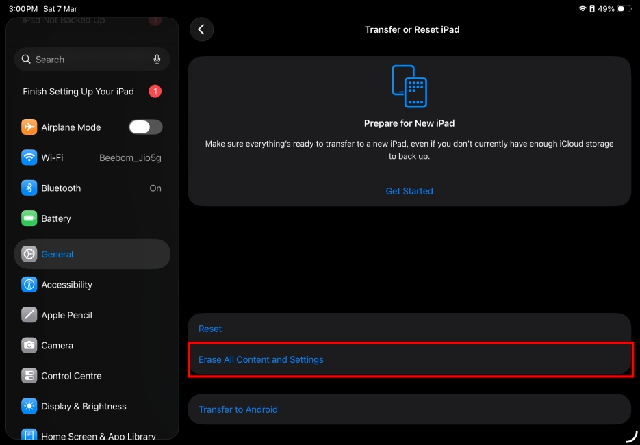 Go to Reset All Settings in iPad settings to reset it