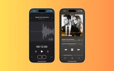 Layered Voice Memo iPhone iOS 18.2