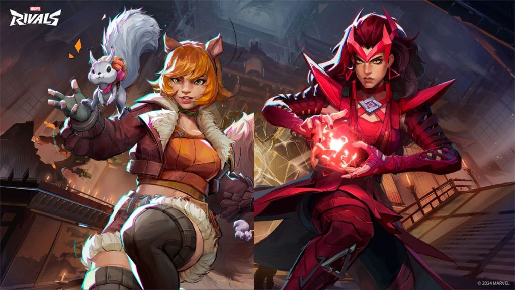 Scarlet Witch and Squirrel Girl in Marvel Rivals D-tier Heroes