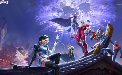 Marvel Rivals characters Luna Snow in front