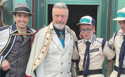 Vincent Regan along with Morgan Davies, Armand Aucap and Aidan Scott in One Piece Live-Action set.