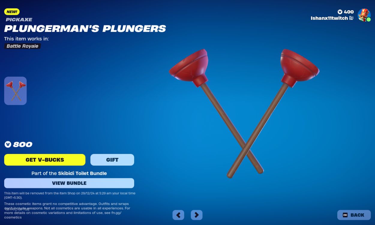 How To Get The Fortnite Skibidi Toilet Skin Beebom Fortnite Skibidi Toilet Plungerman Pickaxe