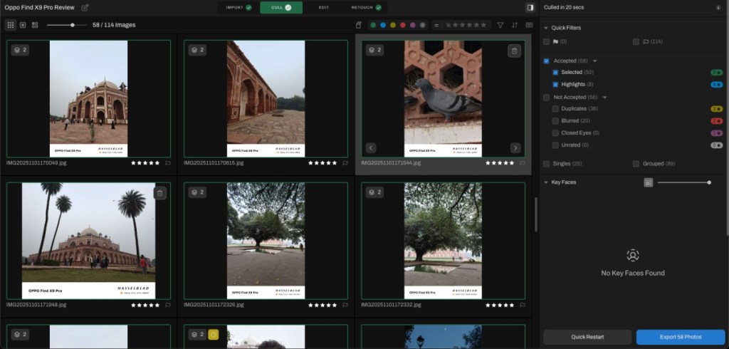 Aftershoot AI Culling Screen Screenshot