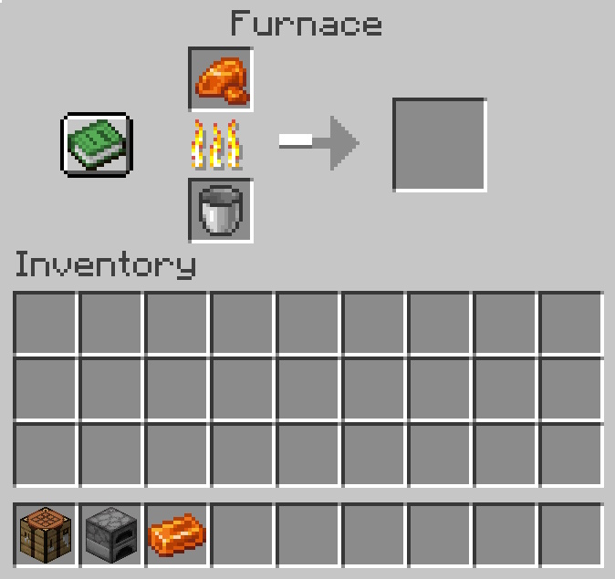 Collecting Resin Bricks in Furnace