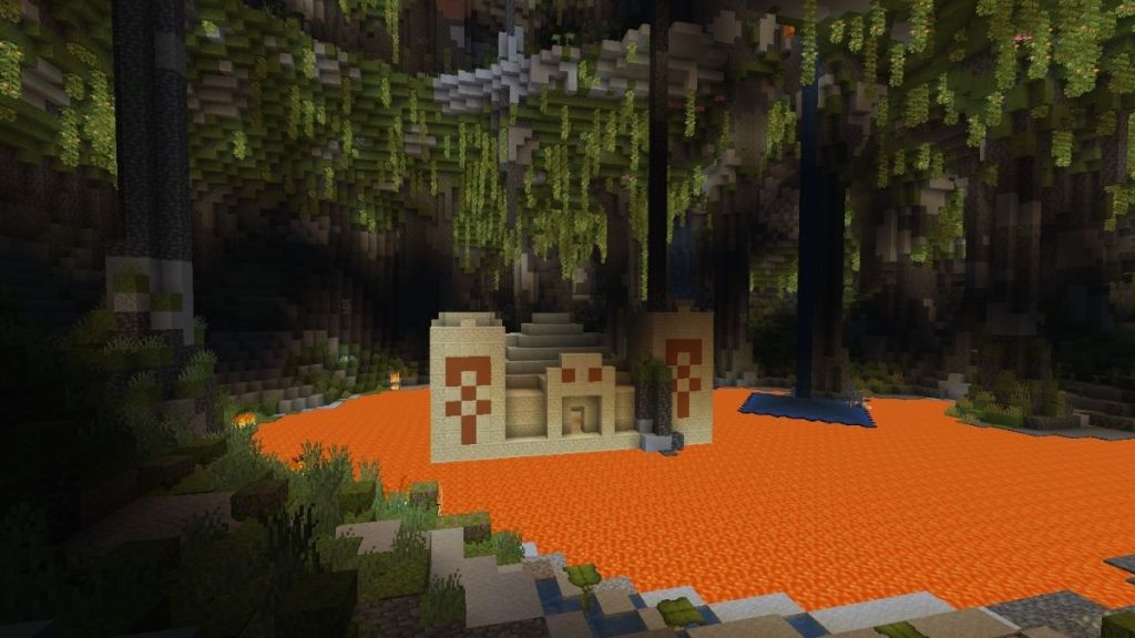 Desert Temple on Lava