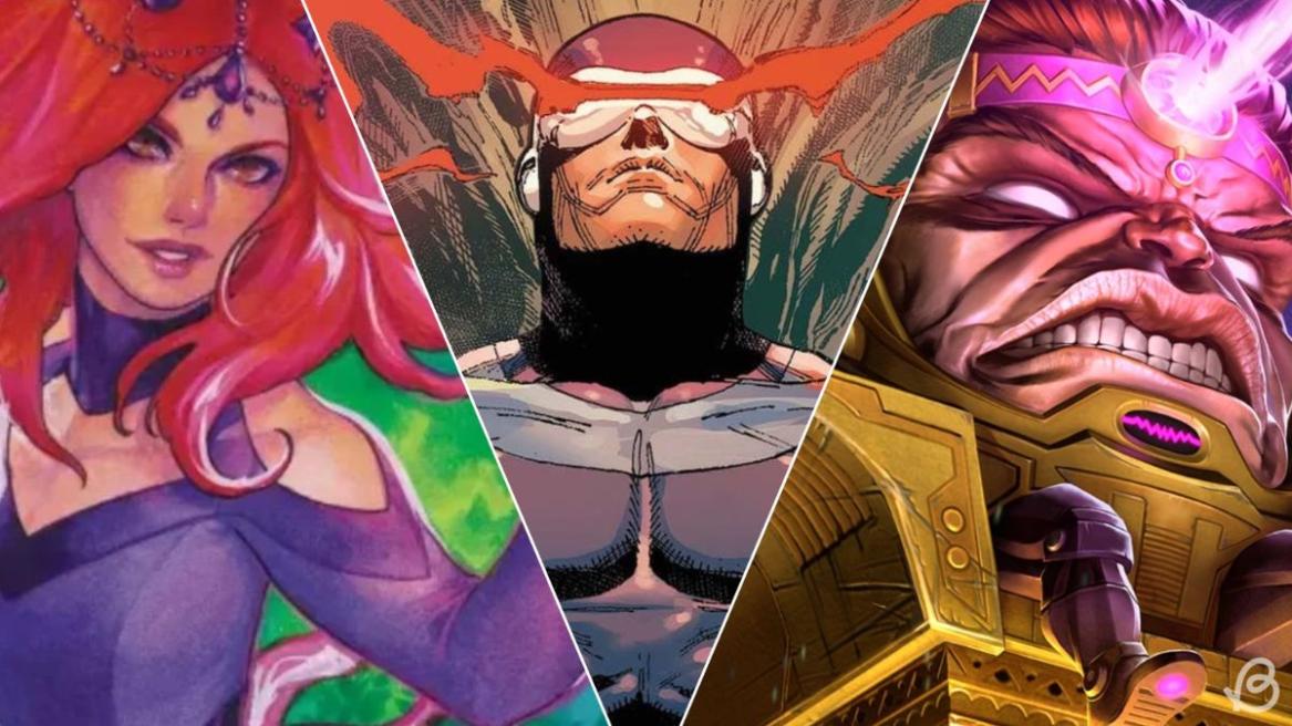 Amaranth, Cyclops. and MODOK from the Marvel comics