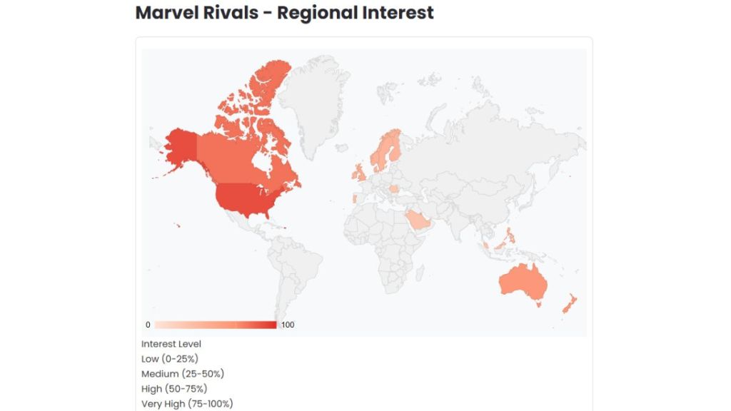 Marvel Rivals Regional Interest