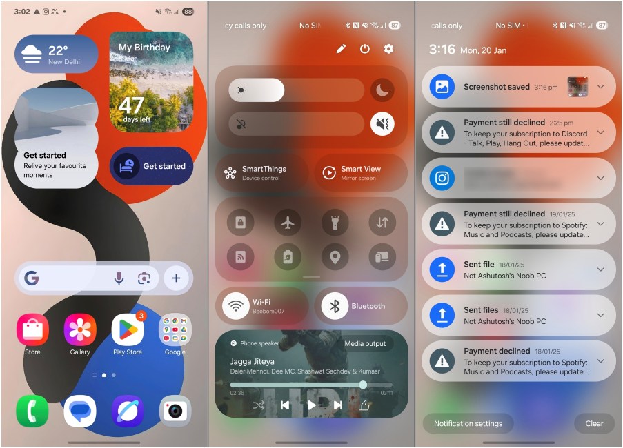 New Design changes in One UI 7