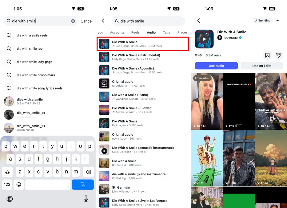 Search Instagram Audio to Find Reels Watch History 