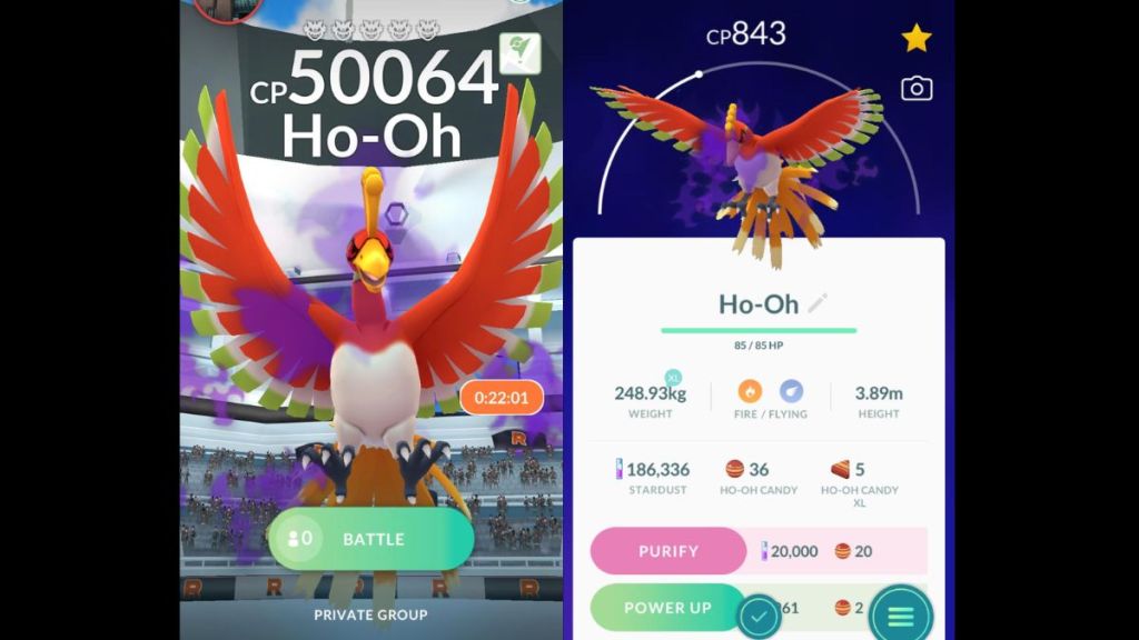 Shadow Ho-Oh Pokemon GO