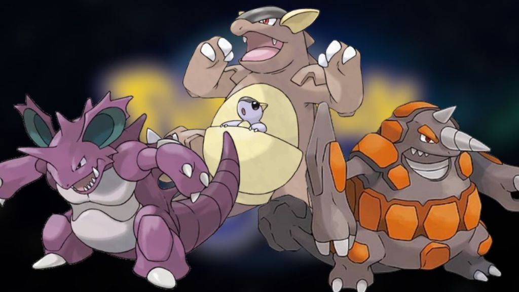 Shadow Rhyperior, Shadow Nidoking, and Shadow Kangaskhan Pokemon GO