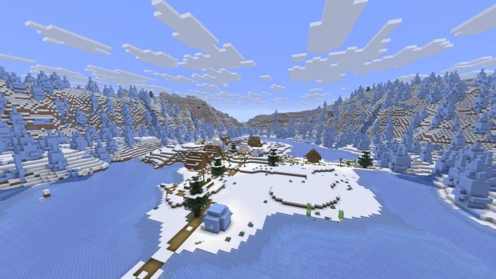 Village Surrounded by Ice Spikes