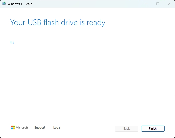 windows 11 installation media is ready
