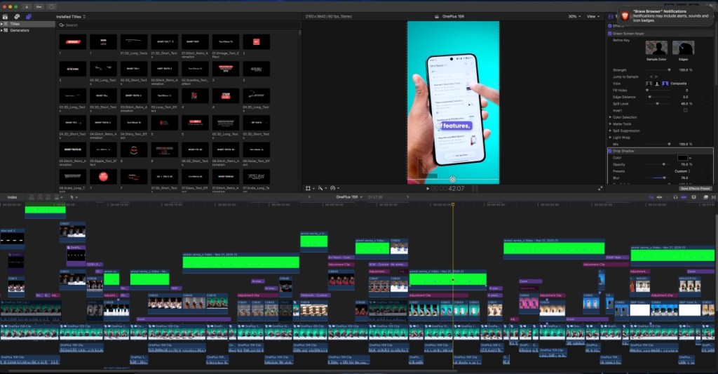 Final Cut Pro Timeline screenshot