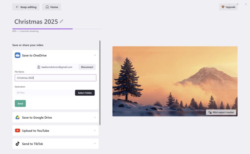 Microsoft ClipChamp AI Video Editor Screenshot