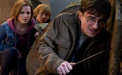 Ron, Hermione and Harry in Harry Potter