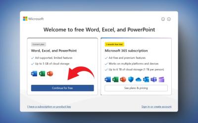 use free ad-supported microsoft office without subscription