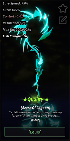 Azure Lagoon rod stats Fisch