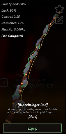 Blazebringer Rod Fisch stats