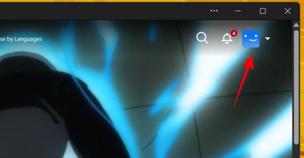Click on the Netflix Profile Icon on the Netflix top right corner