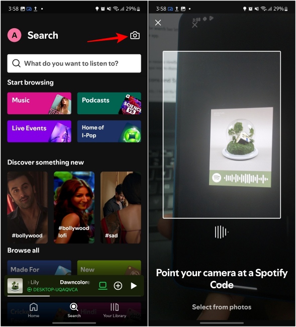 Image showing Spotify Code Being Scanned