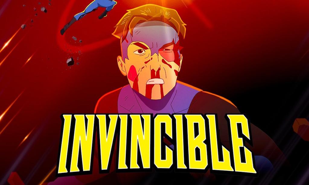 Invincible season 3 finale poster featuring a severely injured Mark Grayson