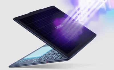 Lenovo Solar Charging laptop illustration