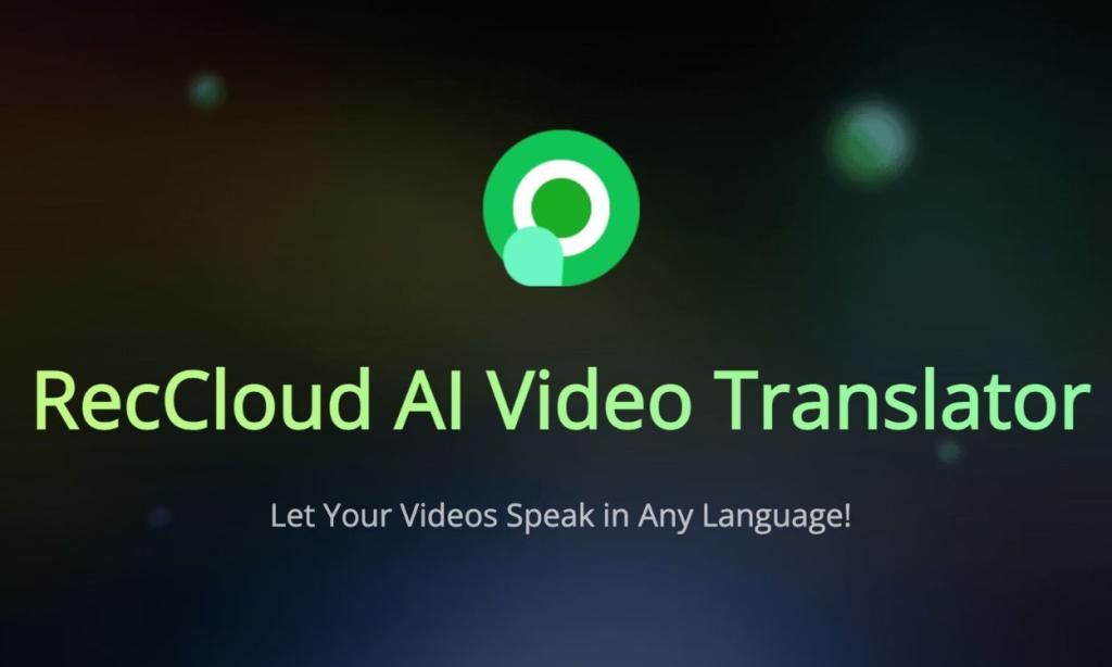 RecCloud AI video translator