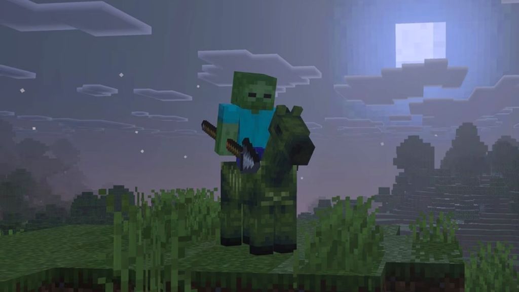 Zombie Horse in Minecraft Mounts of Mayhem update